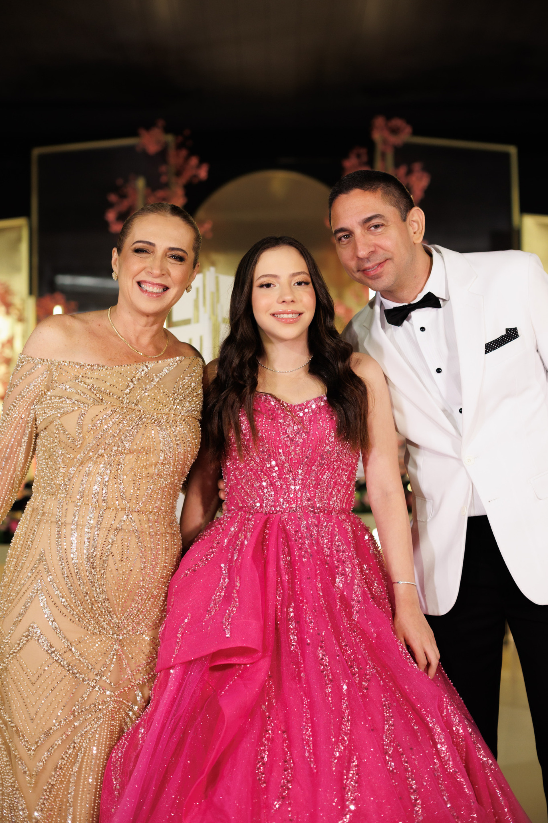 Ana Cristina Miranda da Costa, 
Sophia Miranda e José Augusto Pontes (Foto: Michael Brito/ Arquivo familiar )