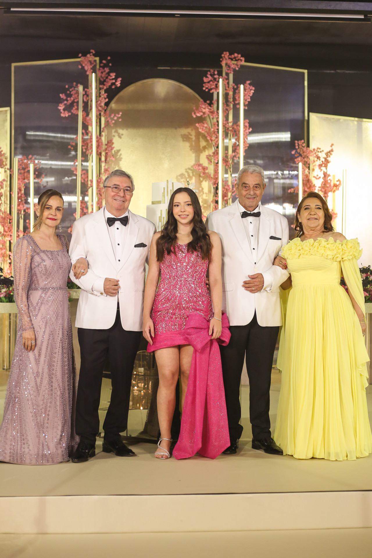(Foto: JoaoFilho Tavares)Sophia entre os avós: Sandra e Danilo Pontes, Ivo e Elizabeth Costa 
