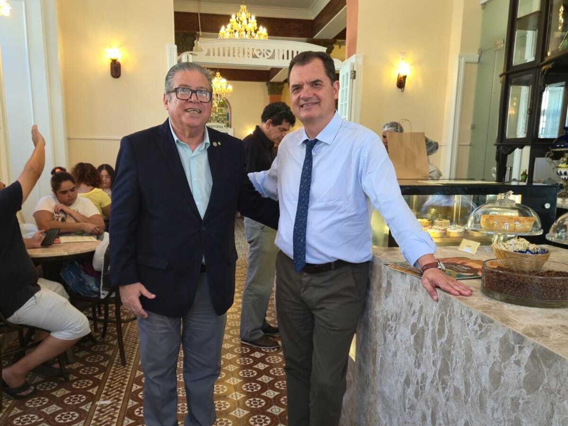 Fábio Porta e o comendador Ângelo de Francesco (Foto: Arquivo pessoal )