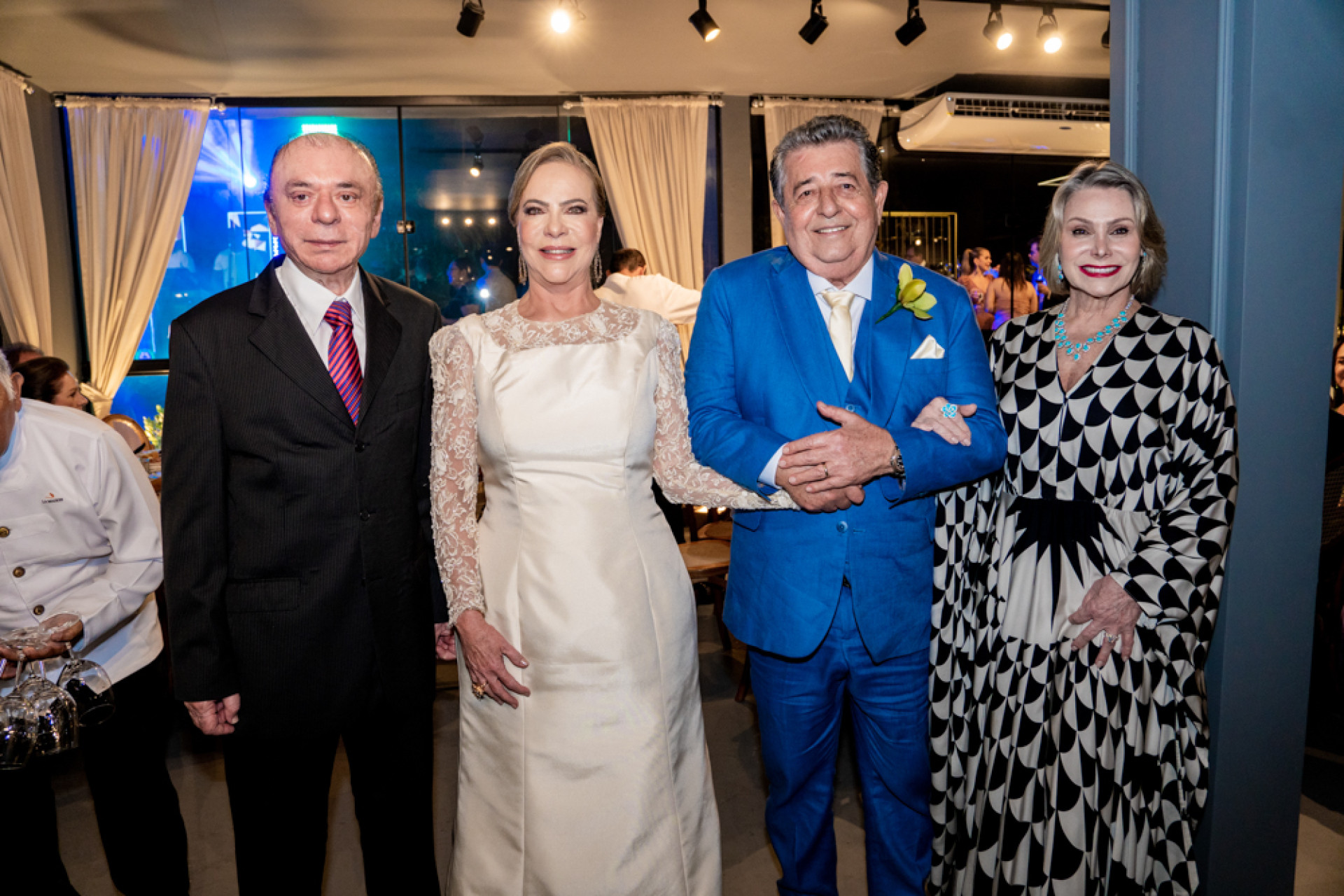 (Foto: Aldaila Bongiovi/ Iate Clube/ Divulgação )João Bosco Ferreira Gomes, Cristiane da Fonte, Marcelo Luz e Márcia Ferreira Gomes
