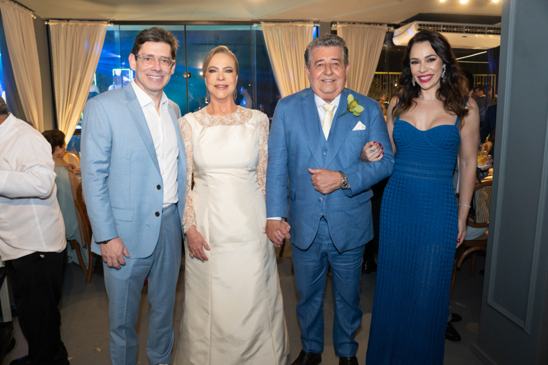 (Foto: Aldaila Bongiovi/ Iate Clube/Divulgação)João Gondim, Cristiane da Fonte, Marcelo Luz e Lorena Gondim