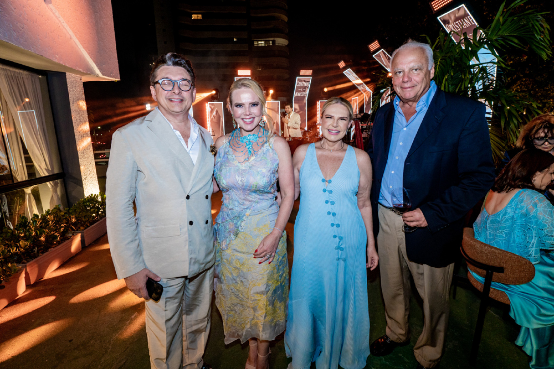 (Foto: Aldaila Bongiovi/ Iate Clube/ Divulgação)Racine e Branca Mourão, Sandra Mourão e César Coutinho
