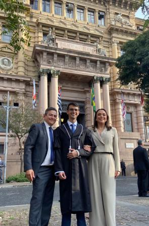 Nicodemos Fabrício Maia, Daniel Rocha Maia e Victoria Costa (Foto: arquivo familiar )