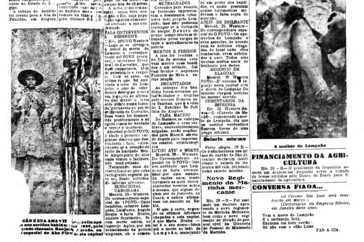 Há 87 anos, em 28 de julho de 1938, Lampião, Maria Bonita e parte de seu bando foram mortos pela polícia em Sergipe.(Foto: O POVO É HISTÓRIA)
