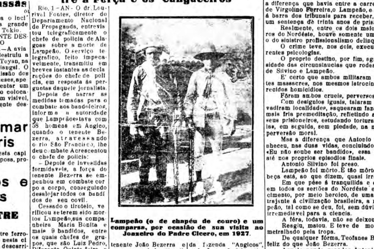 Há 87 anos, em 28 de julho de 1938, Lampião, Maria Bonita e parte de seu bando foram mortos pela polícia em Sergipe.(Foto: O POVO É HISTÓRIA)
