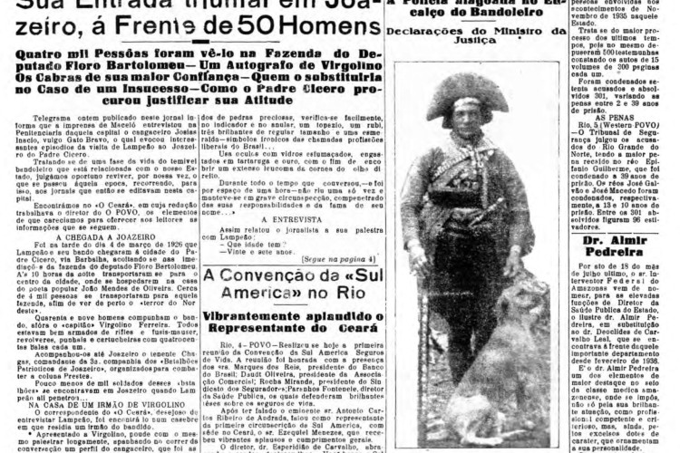 Há 87 anos, em 28 de julho de 1938, Lampião, Maria Bonita e parte de seu bando foram mortos pela polícia em Sergipe.(Foto: O POVO É HISTÓRIA)