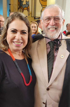 Angélica Martins e Vladimir Spinelli, o defensor da Santa Casa(Foto: Arquivo pessoal )