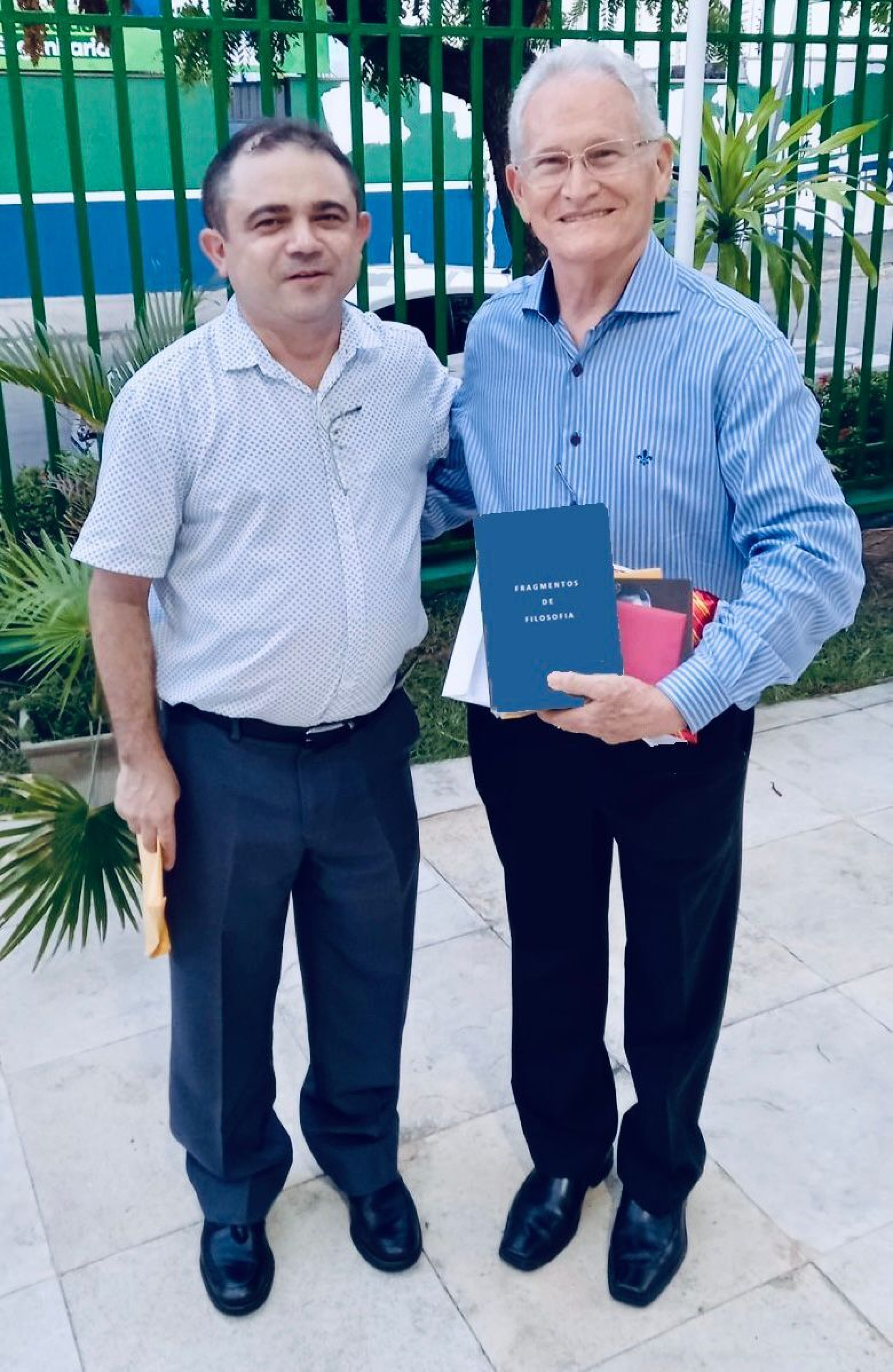 Professores e estudiosos da filosofia: José Luiz Lira e Antônio Colaço Martins (Foto: Arquivo pessoal )