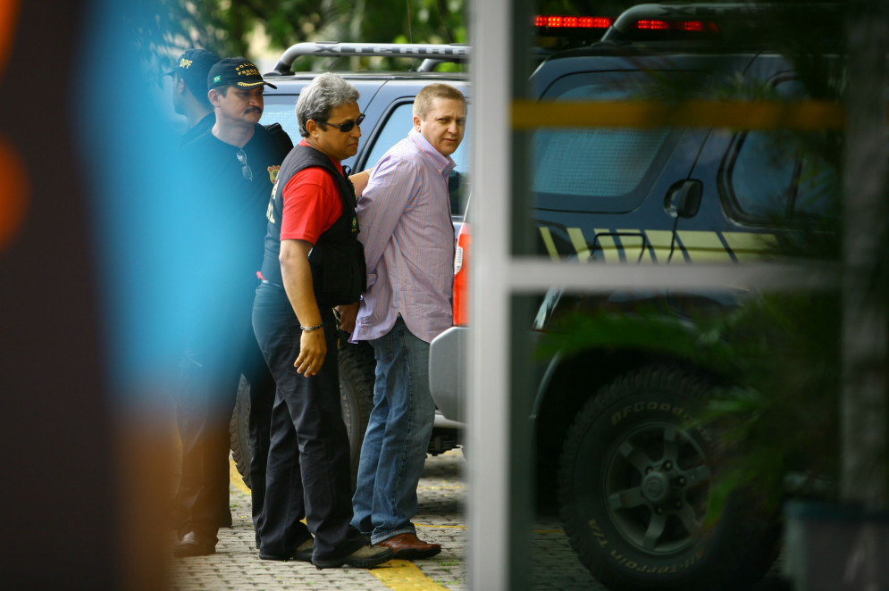 Depoimento do líder do assalto ao Banco Central, Antônio Jussivan Alves dos Santos, o Alemão, na Polícia Federal(Foto: Sebastião Bisneto)