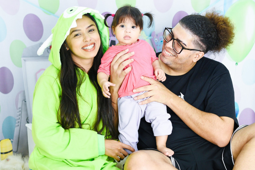 Lourival e a mãe Jéssica têm um cuidado redobrado com Ana Júlia, especialmente por ser uma menina, e buscam garantir sua proteção e bem-estar(Foto: Arquivo pessoal)