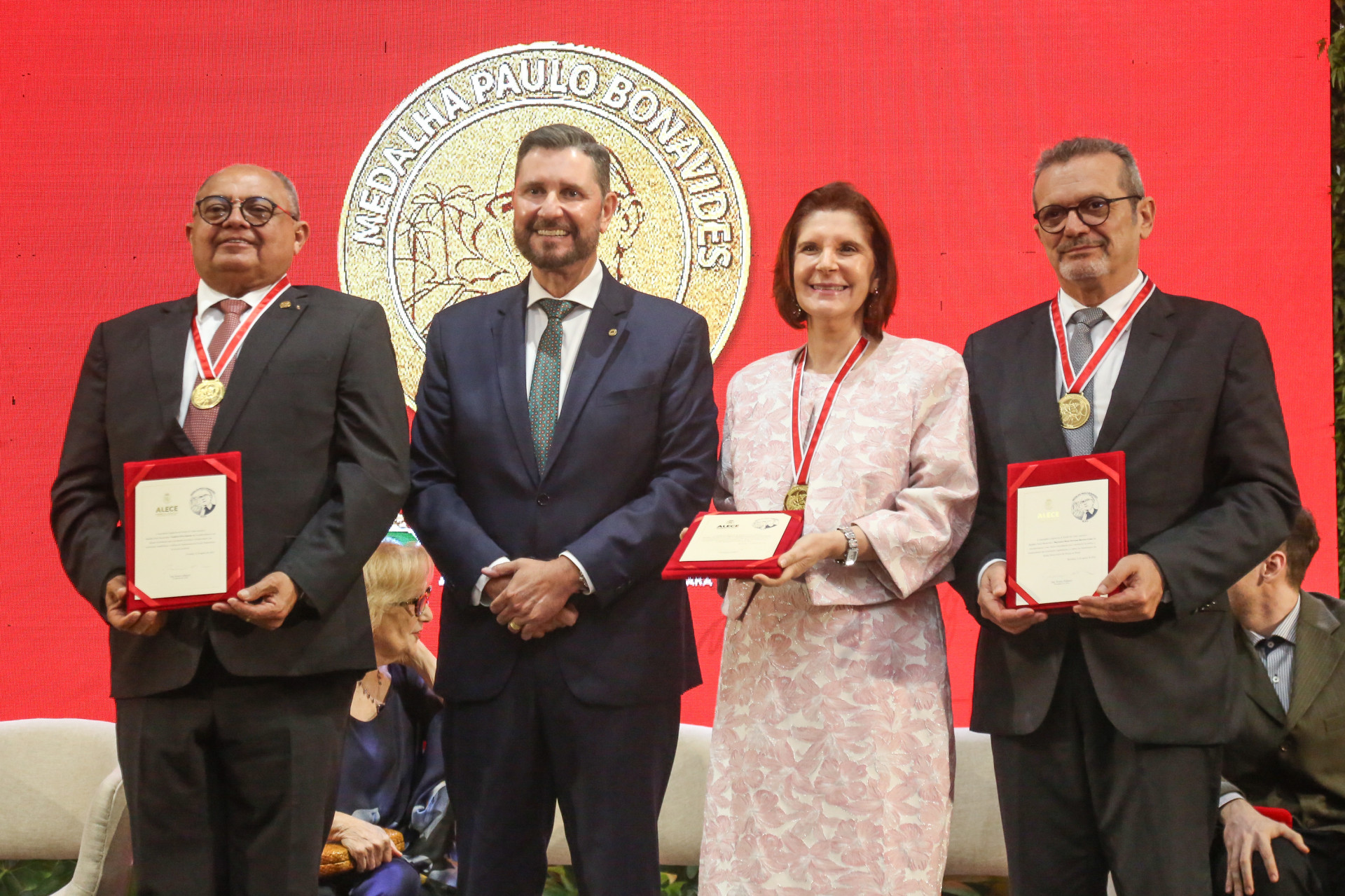 (Foto: JoaoFilho Tavares) Teodoro Santos, Romeu Aldigueri, Elizabeth Guimarães e Martonio Mont'Alverne 