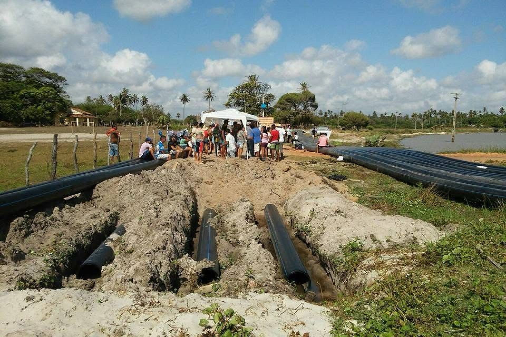 ParaTodosVerem: acampamento anacé contra a instalação de bombas no rio Cauípe, em 2018