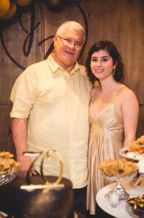 Tatiana Freire com o pai Jorge Wilson Porto Freire(Foto: Acervo pessoal)