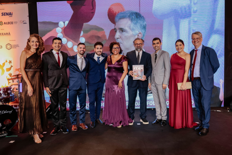 Beth Lopes, Diego Farias, Madson Santos, Letícia Lopes, Joélio Leal, Gabriel Gago, Alex Ferreira, Camila Gadelha e Célio Fernando(Foto: Aurélio Alves)