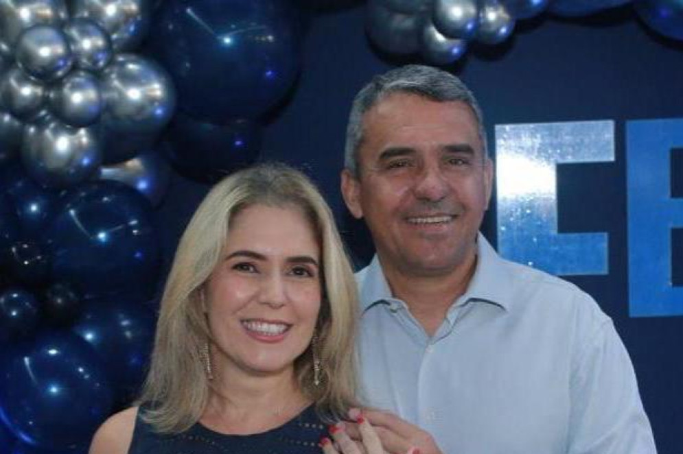 Aline e general Cristiano Sampaio(Foto: Arquivo pessoal )