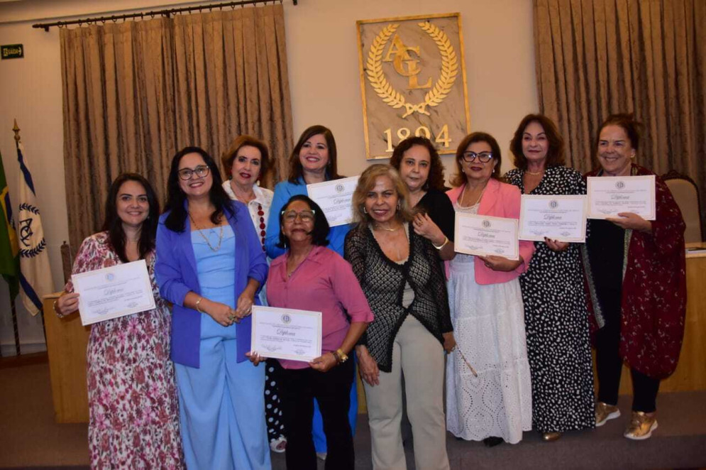 (Foto: Arquivo pessoal )As novas associadas e suas madrinhas Selma, Cabral e Nádya Gurgel