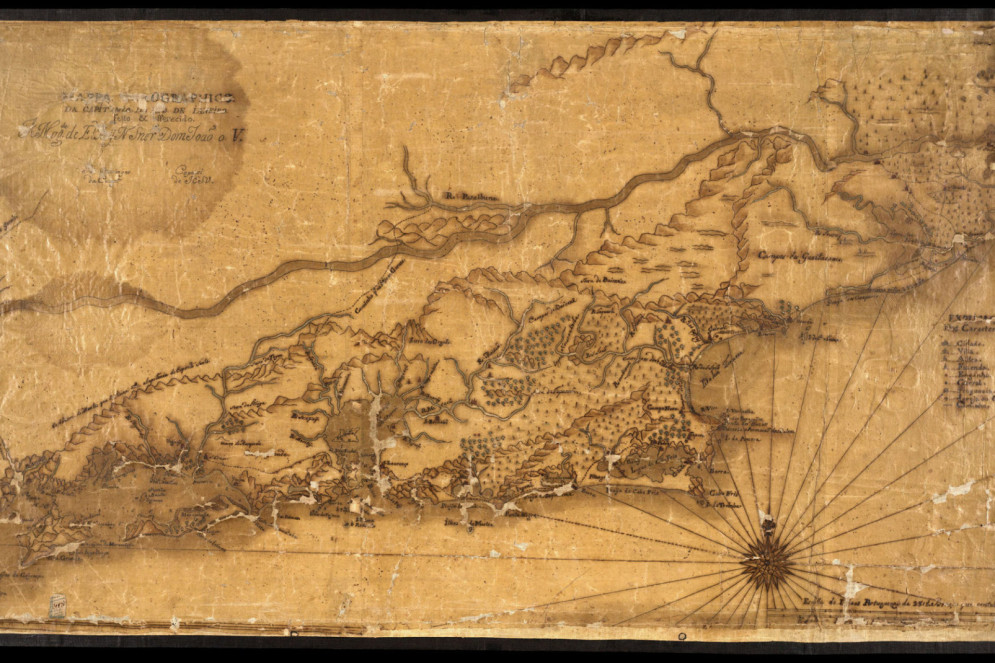 Mapa da capitania do Rio de Janeiro em 1767(Foto: Domenico Capasso/Biblioteca Digital Luso-brasileira)