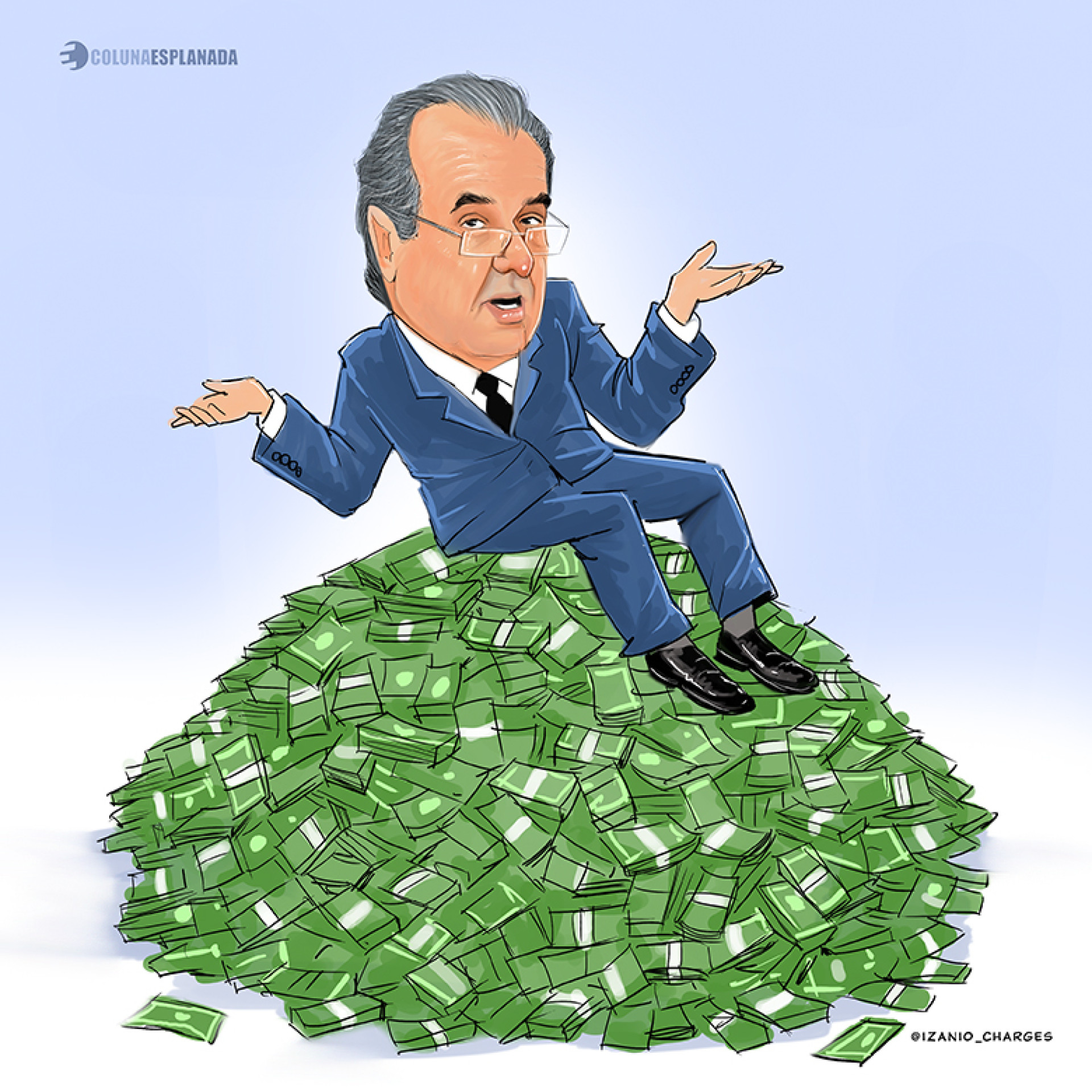 Charge da coluna desta sexta-feira, 3 (Foto: izanio_charges)
