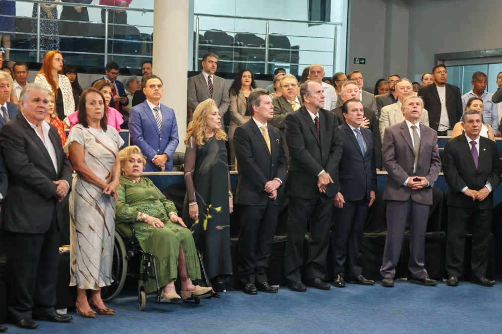 (Foto: Arquivo pessoal)Momento da interpretação do Hino de Fortaleza