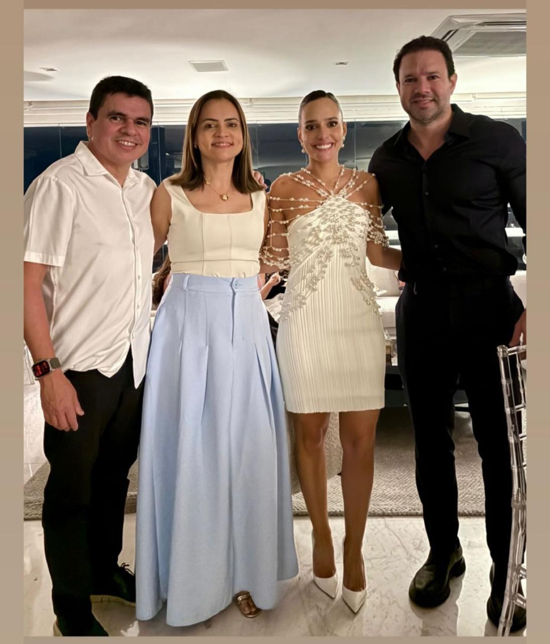 (Foto: Arquivo Familiar )Chagas Vieira, Roberta Braga Vieira, Gabriella Ventura e Leo Couto