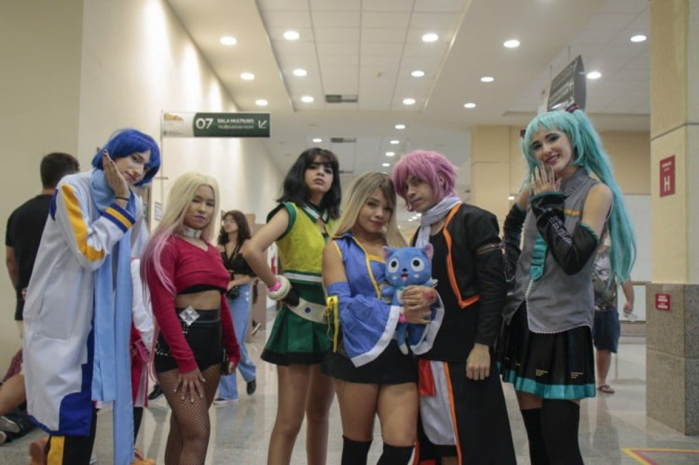 Fãs de anime vestidos de Cosplay, no Sana, em Fortaleza(Foto: Samuel Setubal/ Especial para O Povo)