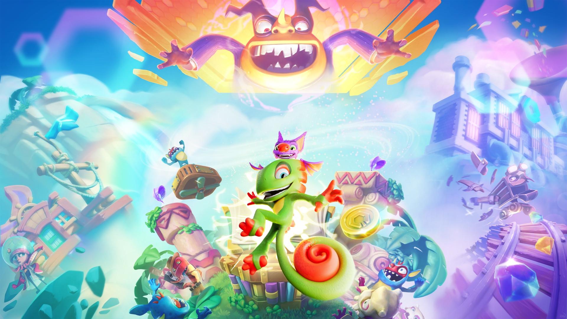 Yooka-RePlaylee, remake do original chega oito após o lançamento original.  (Foto: Playtonic | Divulgação)