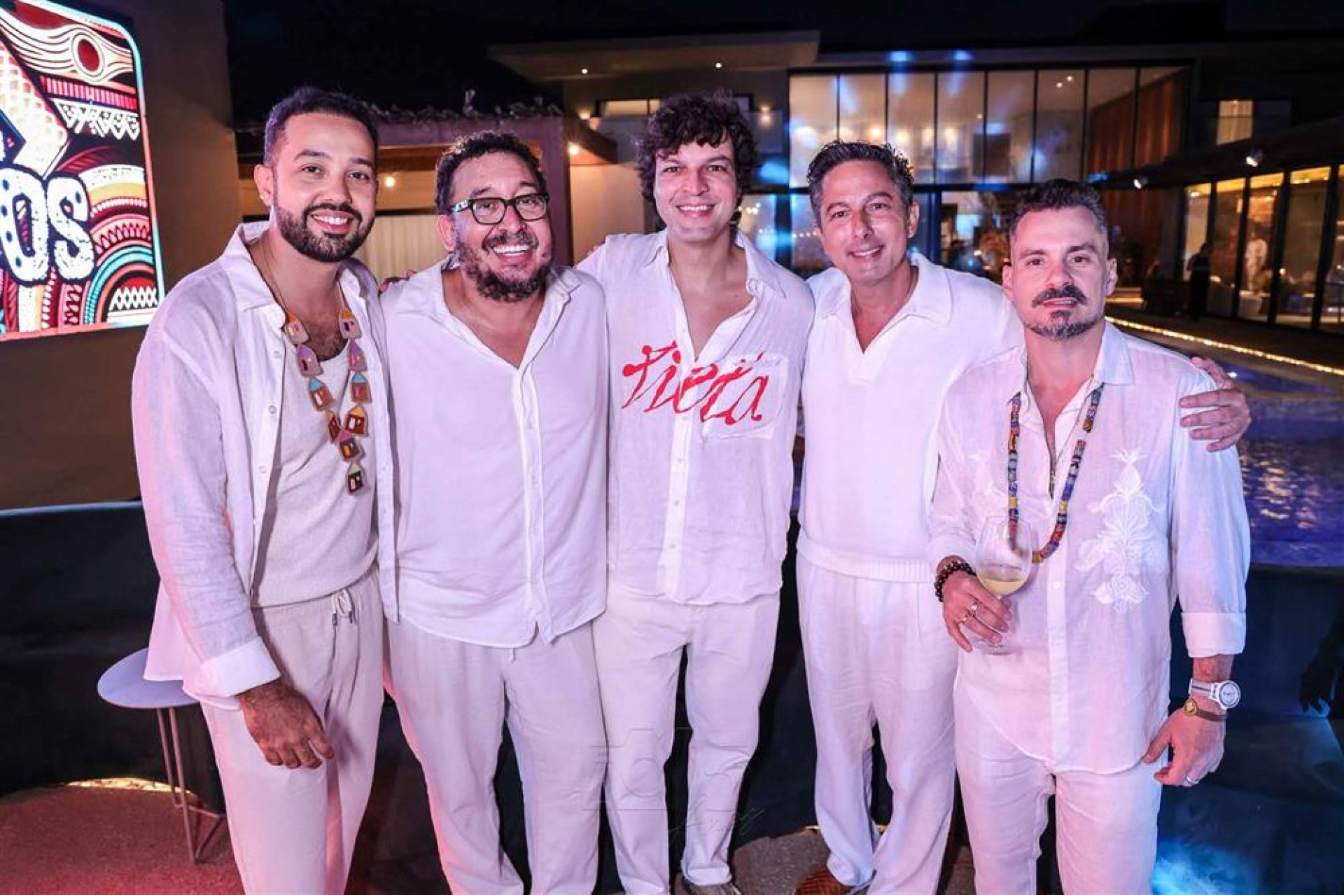(Foto: arquivo familiar )Igor Brito, Ney Filho, Valter Costa Lima, Rodrigo Jereissati e Miguel Filho