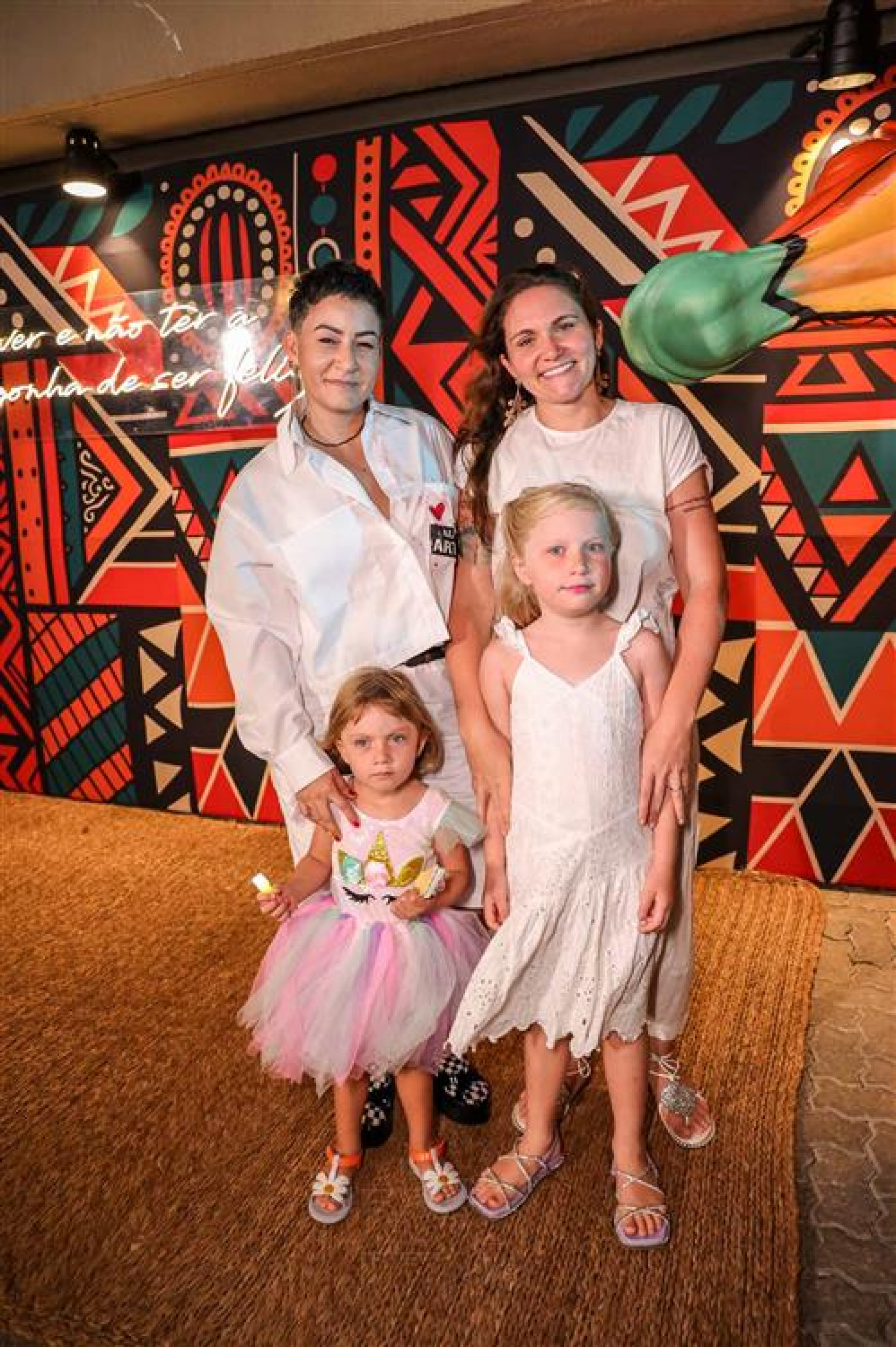 (Foto: arquivo familiar)Joana Salle, Luciana Patrício, Serena e Maria Flor
