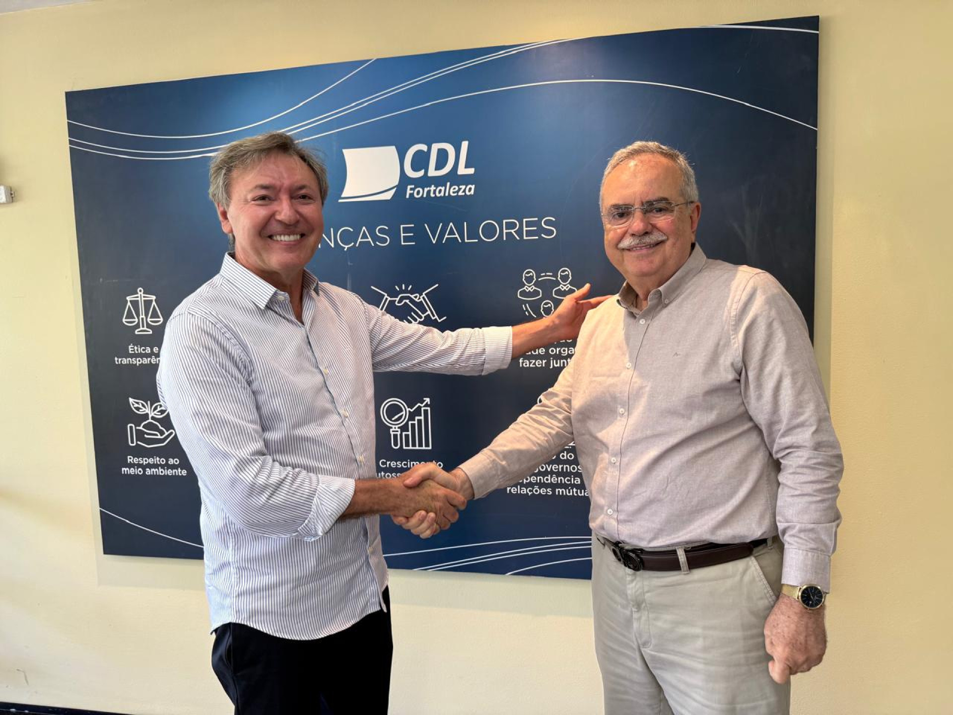 Maurício Filizola substitui Assis Cavalcante na presidência da CDL Fortaleza (Foto: ARQUIVO CDL)