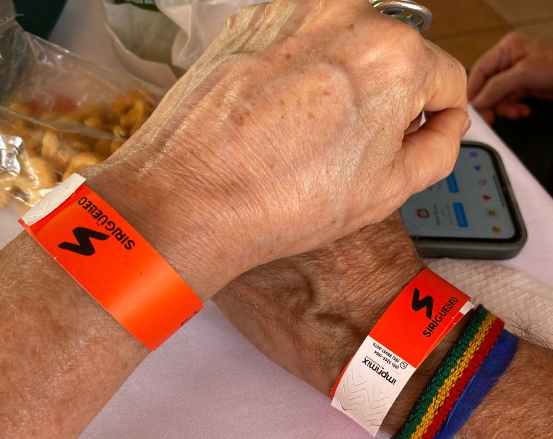 Pulseiras de identificaÃ§Ã£o (Foto: Acervo pessoal)