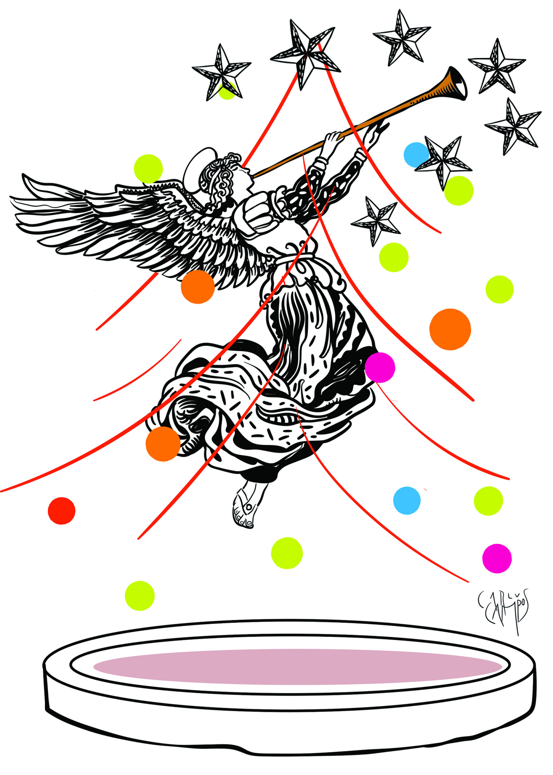 Ilustração de Carlus Campos para a crônica 'Cantata de Natal em Icapuí' de Izabel Gurgel (Foto: Carlus Campos)