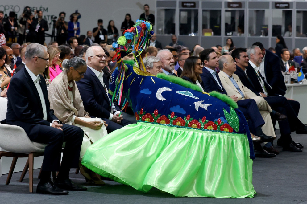 Marina Silva, Ministra do Meio Ambiente e Mudança do Clima durante a Abertura da Sessão Plenária Geral dos Líderes Conferência das Nações Unidas sobre Mudanças Climáticas COP 30(Foto: Aline Massuca/COP30)