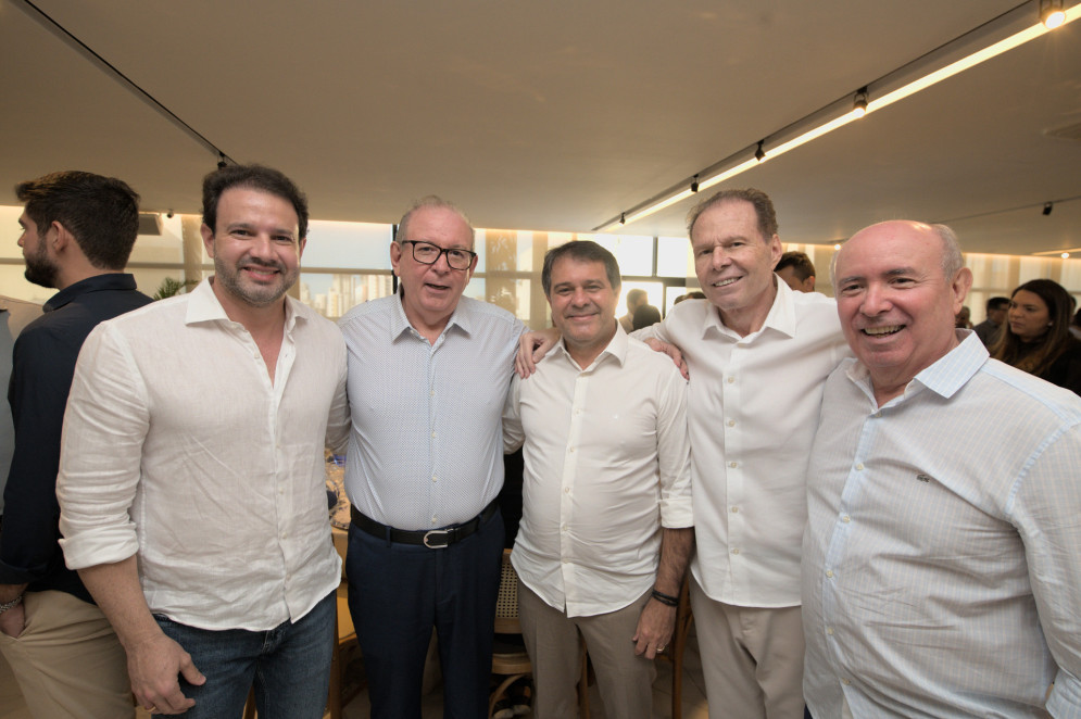 (Foto: João Filho Tavares )Leo Couto, Ricardo Cavalcante, Evandro Leitão, Julio Ventura e Amarilio Cavalcante