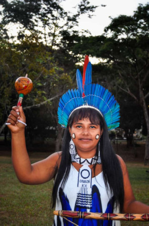 Idiane Crudzá é pesquisadora e professora da língua dzubukuá kariri kipeá(Foto: Hoziel Tikuna)