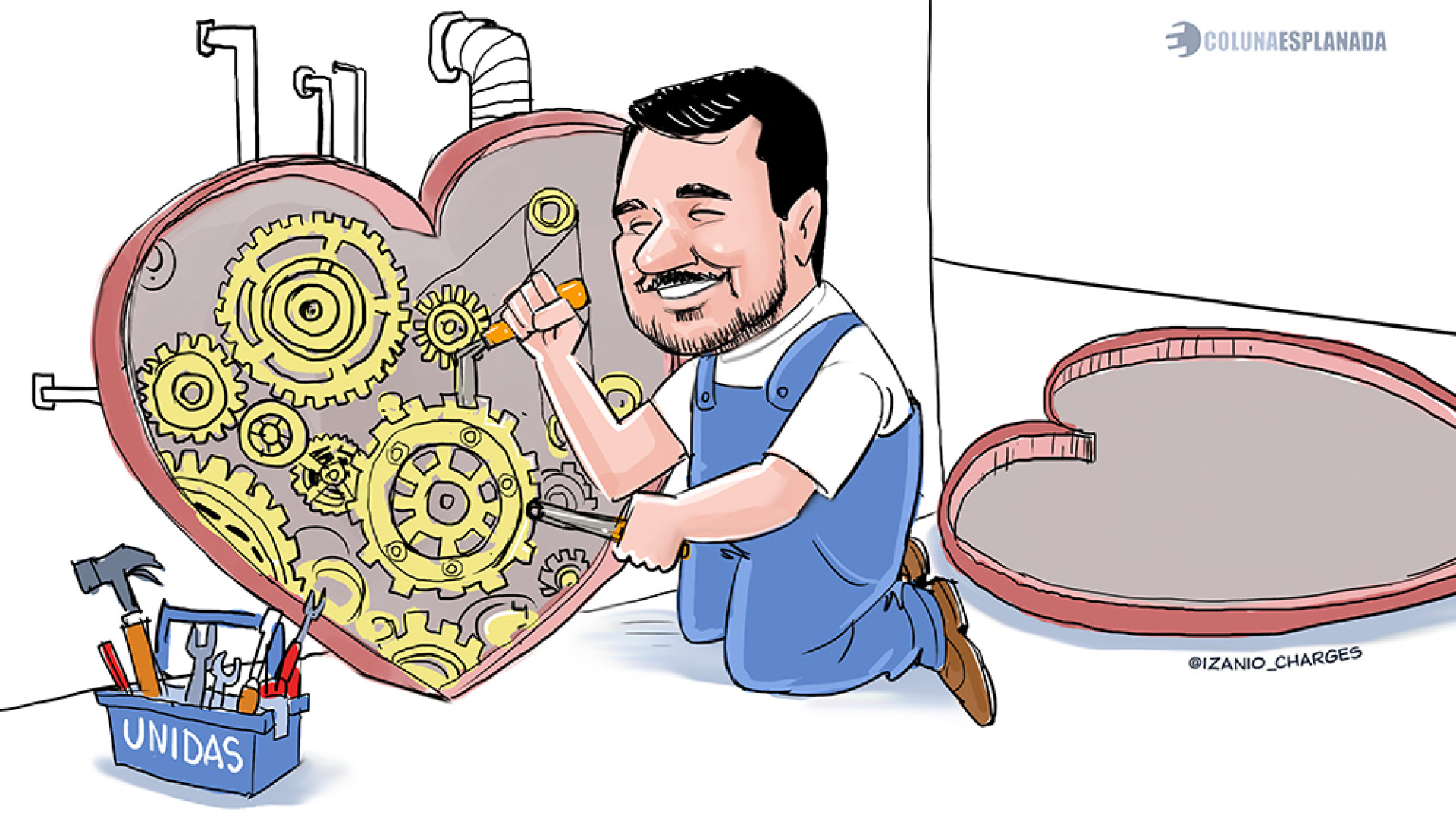 Charge da coluna desta sexta-feira, 14 (Foto: izanio_charges)