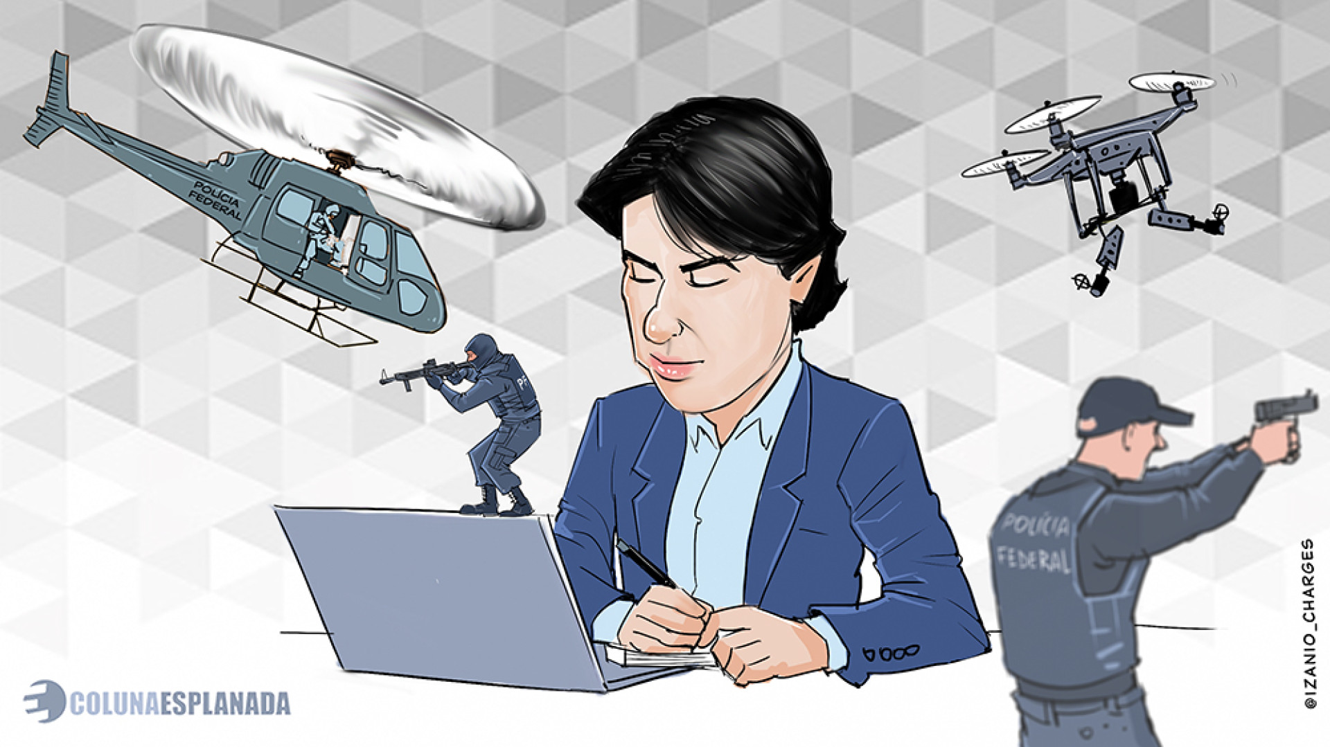 Charge da coluna desta quarta-feira, 3 (Foto: izanio_charges)