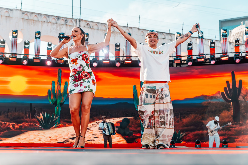 DVD João Gomes, gravado nos Arcos da Lapa, no Rio de Janeiro, com Ivete Sangalo(Foto: Alisson Demetrio/Divulgação)