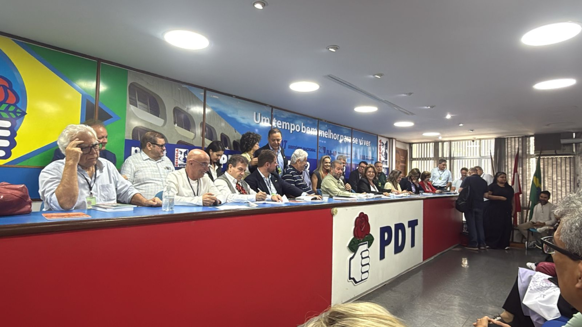 Reunião do Diretório Nacional do PDT (Foto: Via: WhatsApp/O POVO)