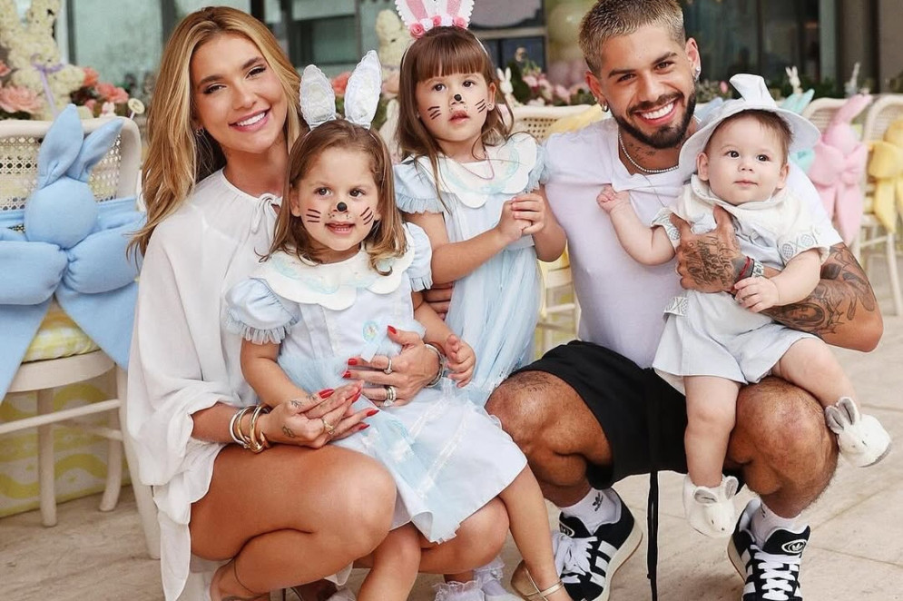 Virg&iacute;nia Fonseca teve tr&ecirc;s filhos com o cantor Z&eacute; Felipe: Maria Flor, Maria Alice e Jos&eacute; Leonardo. O casal se separou em 2025, mas ambos reafirmaram o respeito m&uacute;tuo e a import&acirc;ncia da fam&iacute;lia que constru&iacute;ram juntos(Foto: Reprodu&ccedil;&atilde;o/Facebook/Virg&iacute;nia Fonseca)