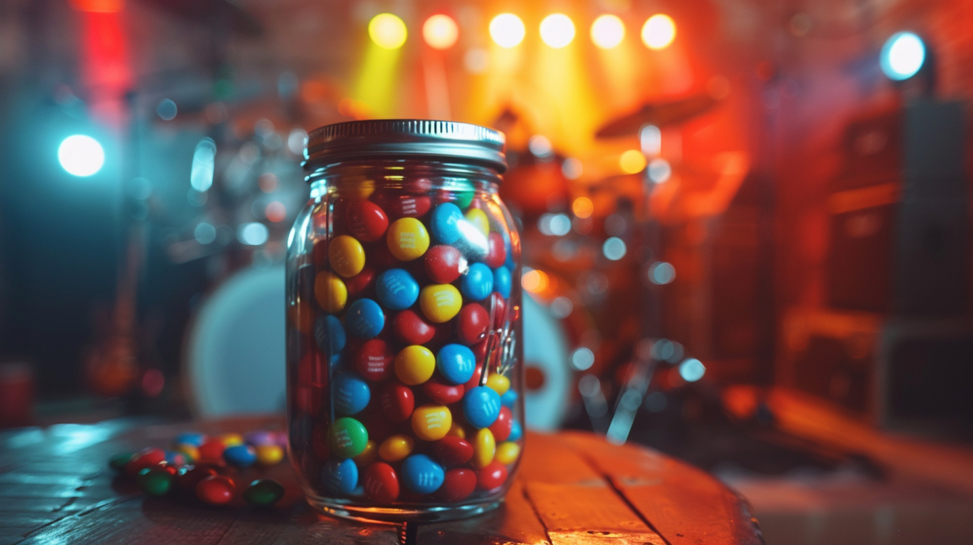 Pote de MMs (Foto: Imagem gerada por IA)