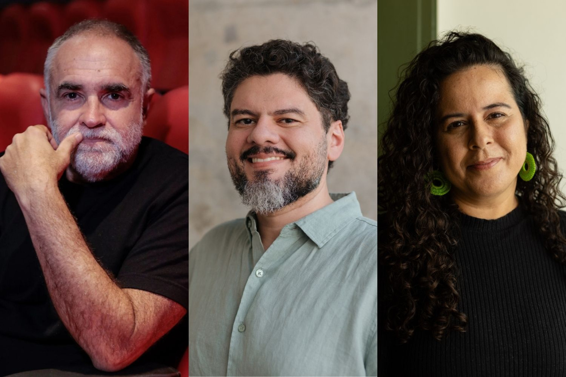Montagem com Karim Aïnouz, Allan Deberton e Janaína Marques. Fotos: Samuel Setubal e  Jamille Queiroz.  (Foto: Samuel Setubal/Jamille Queiroz)