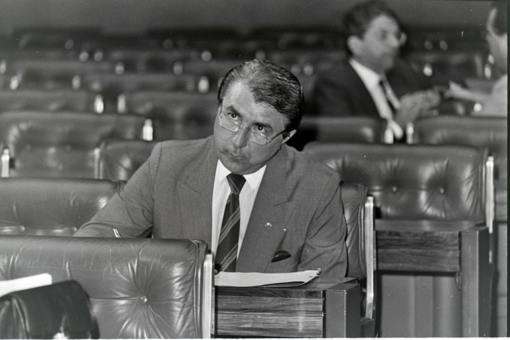 Firmo de Castro, na &eacute;poca filiado ao PMDB, no Plen&aacute;rio da C&acirc;mara dos Deputados(Foto: Arquivo Hist&oacute;rico da C&acirc;mara dos Deputados)