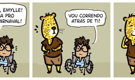 Tirinha Emylle Sobre Rodas, de Milene Correa, do dia 05/02/2026