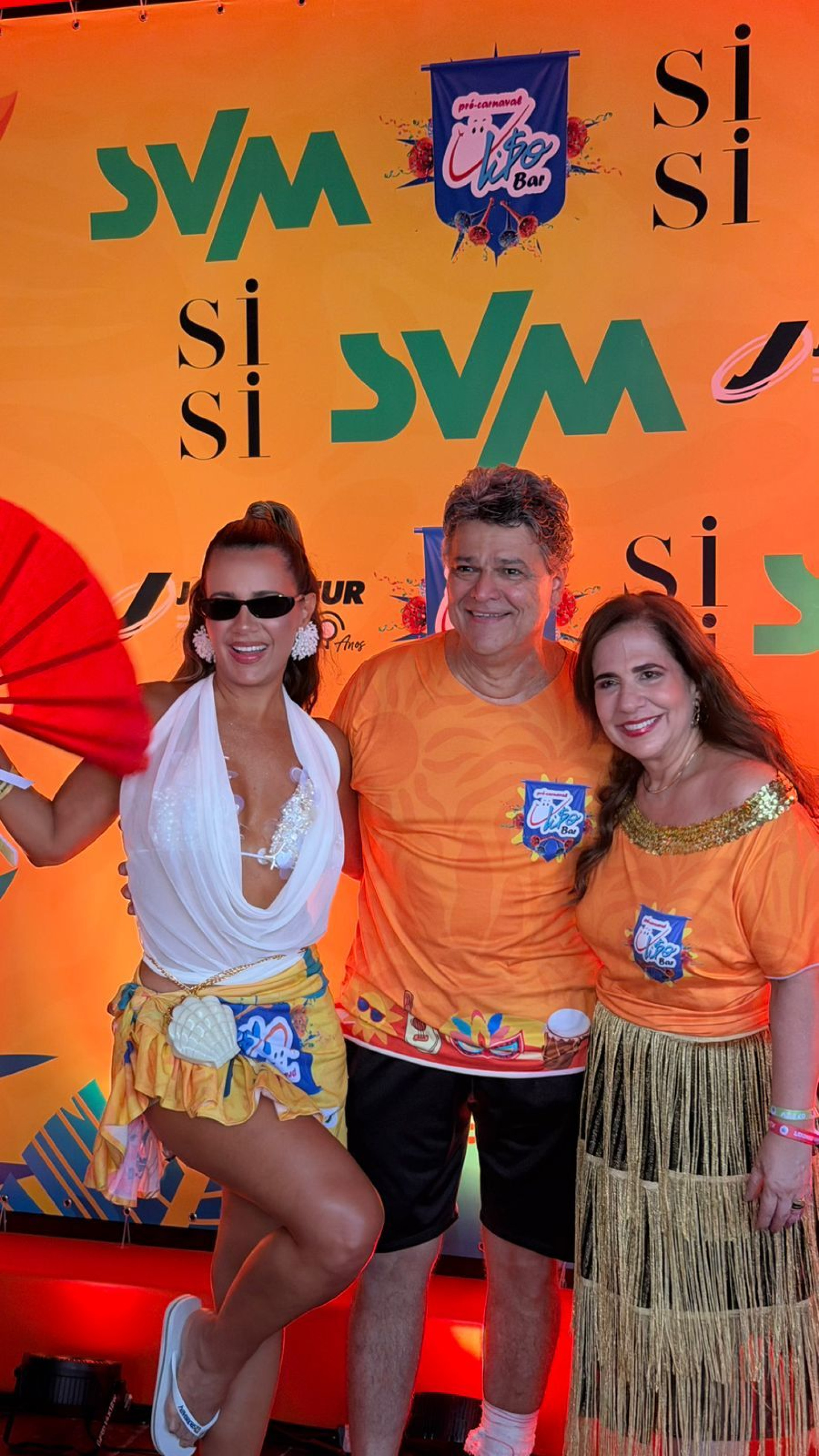 (Foto: Martinha assunção/ acervo pessoal )Jeritza Gurgel, Colombo Cialdini e Martinha Assunção