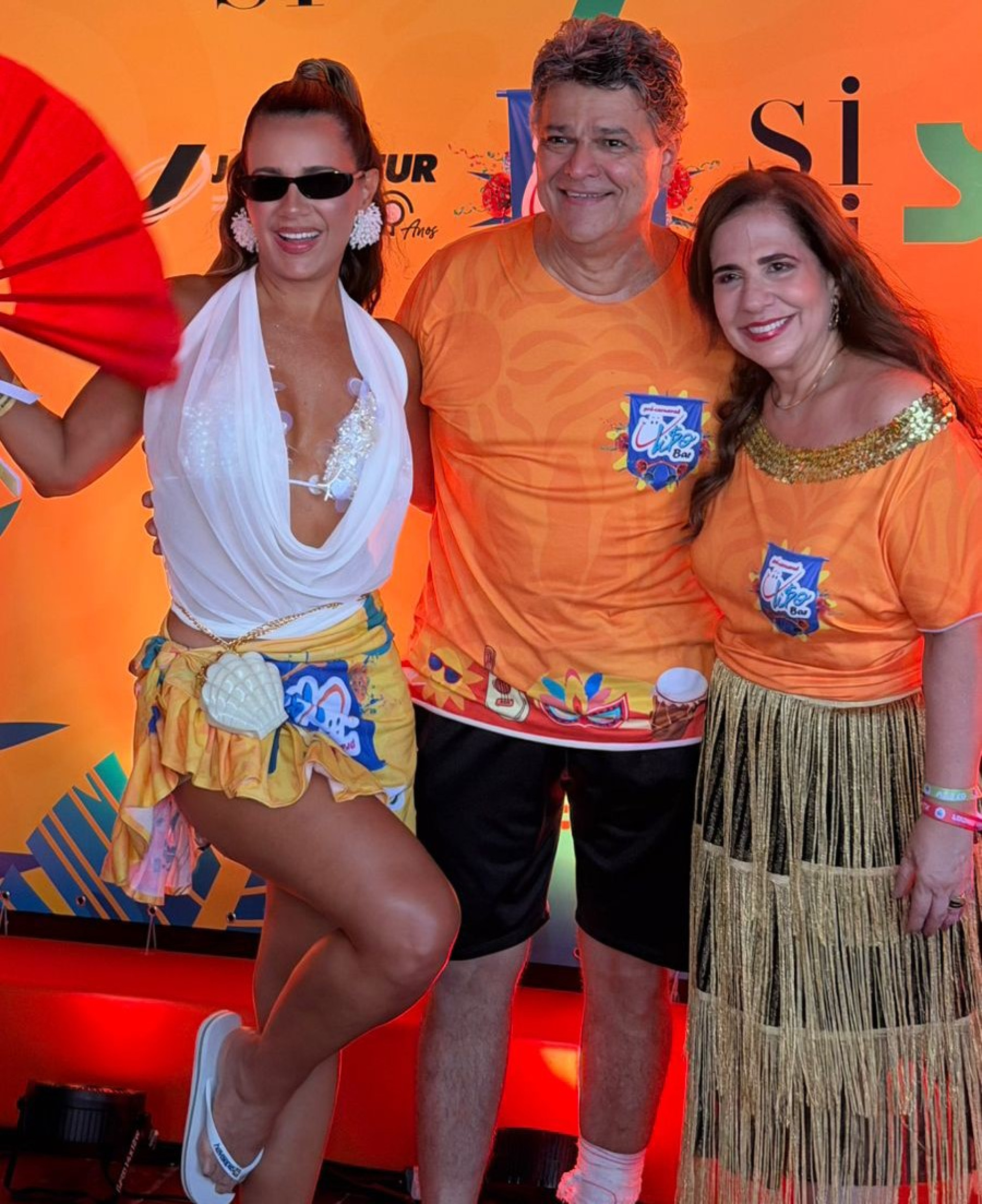 Jeritza Gurgel, Colombo Cialdini e Martinha Assunção (Foto: Marta Assunção/Divulgação)