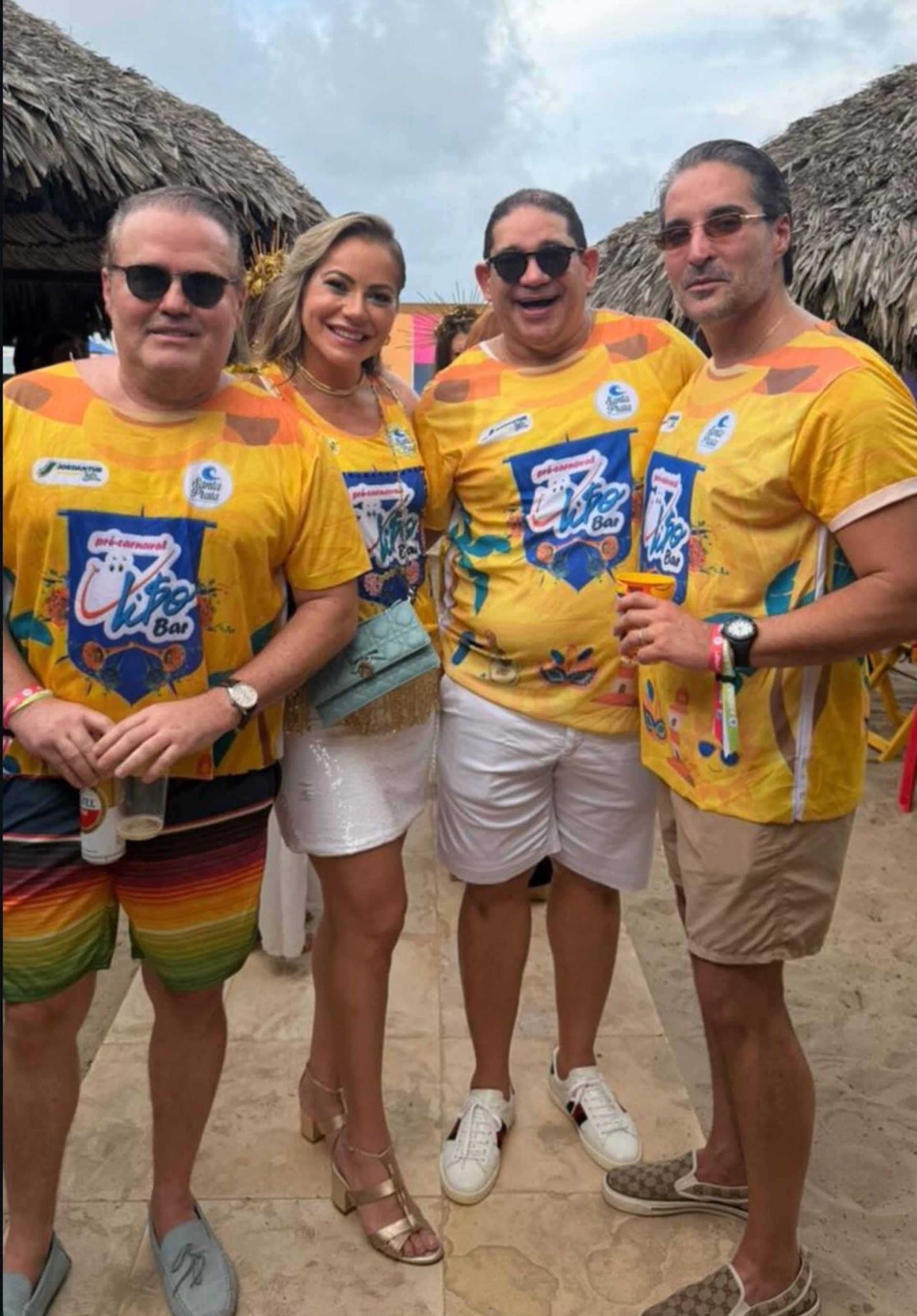 (Foto: Martinha assunção/ acervo pessoal )Roberto Pamplona Jr., Talyzie Mihaliuc, Alexandre Pita e Rodrigo Porto