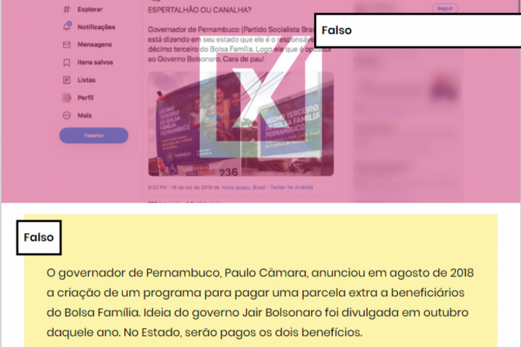 Foto: Informação foi verificada pelo Projeto Comprova