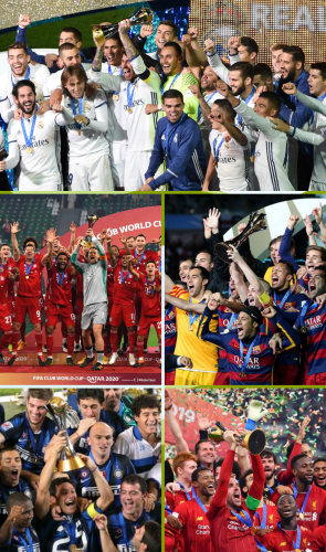 Real Madrid (4x), Barcelona (2x), Bayern de Munique (2x), Liverpool e Internazionale levaram os títulos entre 2010 e 2020.