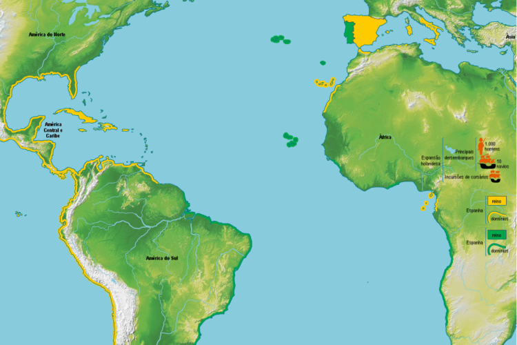 Países Baixos, Espanha, Portugal e o Nordeste brasileiro(Foto: CPDOC/FGV)
