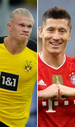 Erling Haaland (Borussia Dortmund) e Robert Lewandowski (Bayern de Munique).